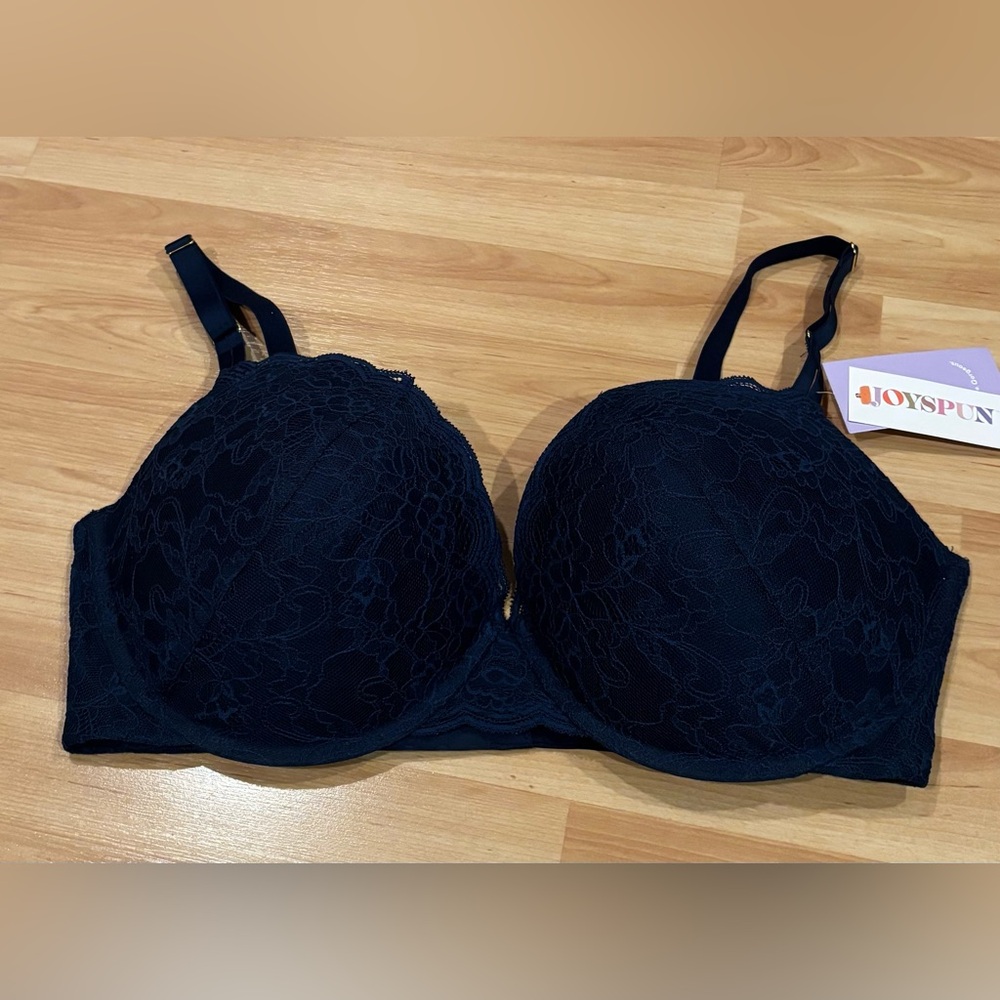 5/$25 Joyspun Navy Blue Lace Push Up‎ Bra
